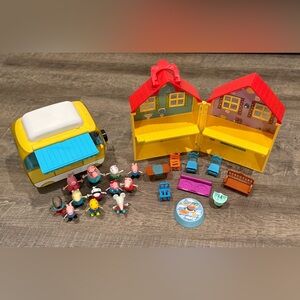 Peppa Pig Playhouse and Caravan and accessories